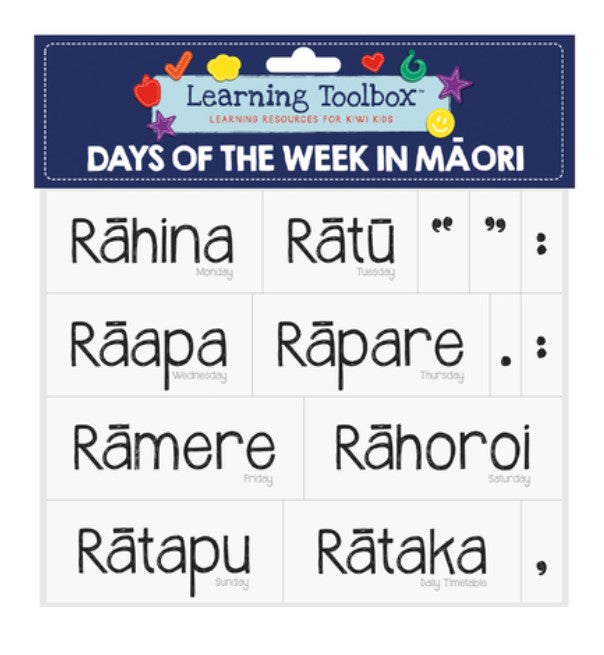 Magnetic NZ Māori Days of Week 14pc